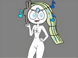 anthro anthropomorphic boobs breasts fanart female female_only gamefreak legendary_pokemon looking_at_viewer meloetta mythical_pokemon naked naked_female nintendo nipples nsfw nude nude_female nudism pokegal pokegirl pokegirl_as_pokemon pokemon pokemon_(species) pokemorph pussy sexy tits vagina zackisaacsanchez2k4