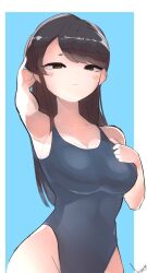 1girls 2d 2d_(artwork) 2d_artwork akisas99 arm_behind_head armpits asian asian_female asian_girl background bare_armpits bare_arms bare_hands bare_hips bare_shoulders bare_skin big_boobs big_breasts bikini black-haired_female black_eyebrows black_hair blue_background blue_bikini blue_one-piece_swimsuit blue_swimsuit blue_swimwear breasts brown-eyed_female brown_eyes busty busty_female busty_girl busty_teen busty_teenager cleavage collarbone curvaceous curvaceous_body curvaceous_female curvaceous_figure curvaceous_hips curvaceous_teenager curvy curvy_body curvy_female curvy_figure curvy_hips curvy_teen dark_hair digital digital_art digital_drawing digital_drawing_(artwork) digital_media digital_media_(artwork) drawing elbows exposed_armpits exposed_arms exposed_hips exposed_shoulders exposed_skin eye-level_view female female_focus female_only fingers from_front front_view half-closed_eyes hand_behind_head hand_on_breast hand_on_chest hand_on_own_breast hand_on_own_chest hourglass_figure inguinal_crease inguinal_ligament japanese japanese_female japanese_girl knees_out_of_frame komi-san_wa_komyushou_desu komi_shouko large_boobs large_breasts lean_figure long_hair looking_at_viewer monotone_background narrow_waist one-piece_swimsuit one_color_background parted_bangs plain_background plump_breasts portrait posing posing_for_the_viewer school_swimsuit shoulders slender_body slender_waist slim_female slim_waist solid_color_background solo standing sukumizu swimsuit swimwear teen_girl teenage_female teenage_girl teenage_tits teenager top_view touching_breast touching_chest upper_body voluptuous wide_hips young_female young_woman
