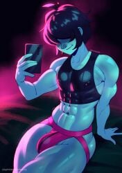 bulge deltarune femboy jockstrap kris_(deltarune) playzholder selfie toned toned_body toned_femboy twink undertale_(series)