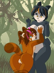 anthro anus ass blush breasts female fur helsy heterochromia nipples nude pandaren pussy smile video_games warcraft world_of_warcraft