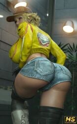 1girls 3d abs alternate_breast_size areolae ass athletic athletic_female big_areola big_ass big_breasts blonde_female blonde_hair breasts cap casual cindy_aurum eyewear female female_only final_fantasy final_fantasy_xv hagiwara_studio hat headwear highres human large_breasts mechanic nipples nude nude_female outdoors pale_skin pubic_hair public realistic solo solo_female tagme thick_thighs tomboy toned toned_female