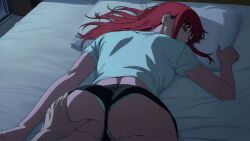 1boy1girl 1girls age_difference animated animated_gif animation ass ass_focus ass_visible_through_thighs bed bedroom big_ass big_butt butt butt_focus chainsaw_man curvaceous curvy curvy_body curvy_female curvy_figure denji_(chainsaw_man) eyes_closed fat_ass fat_butt female female/male female_focus female_only gif grabbing grabbing_another's_ass grabbing_ass groping groping_ass hand_on_ass hand_on_butt long_hair lying_on_bed makima_(chainsaw_man) male/female moving_ass panties panties_visible_through_clothing passed_out pillow pillow_grab red_hair sexy sexy_body sexy_female sexy_pose sleeping thick thick_ass thick_legs thick_thighs thight_clothing tight_clothing tight_pants touching_ass untied_hair