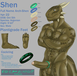 archshen argonian balls character_sheet cock_ring male male_only muscular penis scalie tagme the_elder_scrolls video_games