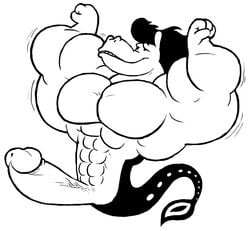 aaron_(undertale) abs biceps big_muscles big_penis equine fish hair horse humanoid_penis hybrid hyper hyper_muscles hyper_penis long_hair male_only mammal marine monochrome muscular pecs penis rubberskunktoo undertale