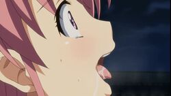 1boy 1girls animated anus ass censored constricted_pupils deep_penetration drool female from_behind insertion male panties panties_down panty_pull penetration penis pink_hair pink_panties pussy_juice skirt stockings suddenly_insert surprise surprised tongue tongue_out tropical_kiss