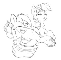 2015 alicorn animal_genitalia anus ass black_and_white caboni32 closed_eyes cutie_mark duo equine equine_pussy female feral friendship_is_magic hair hooves horn licking lying mammal monochrome my_little_pony one_eye_closed open_mouth pegasus pussy rainbow_dash_(mlp) tongue tongue_out twilight_sparkle_(mlp) underhoof wings yuri