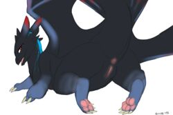 anus ass dragon female_night_fury feral how_to_train_your_dragon night_fury pawpads paws presenting pussy scalie syntex toes torry_(nightfury) wings zeetyphlosion