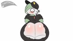 2boys animated anthro big_ass bottom_heavy cubit_d_alien femboy gardevoir goth_boy hooters_(parody) huge_ass male male_only pokemon ripped_pants tagme touching_ass video work_uniform