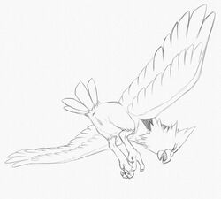 2015 anus avian beak bird feathered_wings feathers female feral flying looking_down monochrome nintendo onisuzume pencil_(artwork) pokémon_(species) pokemon pussy rear_view simple_background sketch solo spearow spread_wings talons traditional_media_(artwork) video_games white_background wings yaroul