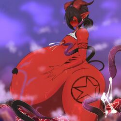 demon_girl hyper_pregnant lactation purpleguyri riley_moore_(artist) tagme tagme_(character) tattoo tentacle_sex