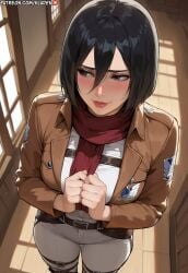 mikasa ackerman from attack on titan by kladen