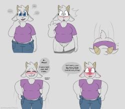 1girls chubby embarrassed female i_am_clover nelia_(clover) pants_down pubic_hair tagme