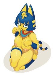 animal_crossing animal_crossing_new_horizons ankha ankha_(animal_crossing) completely_nude completely_nude_female furry large_breasts nipples pussy sub-neamo tagme