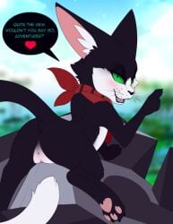 1girls anus ass blush cait_sith_(ff7) domestic_cat fangs feline female female_only feral final_fantasy final_fantasy_vii genderswap_(mtf) looking_at_viewer meraence open_mouth pussy rule_63 solo square_enix teeth tongue