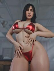 ai_animated ai_animation ai_art ai_assisted ai_generated angela_orosco big_breasts black_hair curvy curvy_figure dancing indiferent konami metallic_bikini micro_bikini red_bikini silent_hill_2 silent_hill_2_remake tagme video wide_hips wide_thighs