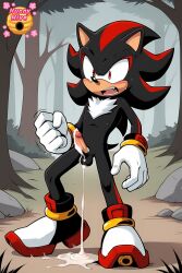 1male ai_generated animal_ears anthro anthro_male artist_logo balls ballsack blush blushing blushing_male chest_fur circumcised cock cum cum_drip cum_dripping cum_dripping_from_penis cumdrip cumdripping cumming cumshot dick forest forest_background furry furry_male furry_male_only gloves hedgehog high_resolution highres hunnyhive(artist) large_hands male male_furry male_only mouth_open open_mouth outdoors outside penis red_eyes red_streaks sega shadow shadow_the_hedgehog shoes shoes_on shoes_only small_penis solo solo_male sonic_(series) sonic_team sonic_the_hedgehog_(series) sonic_x standing standing_male standing_masturbation sweat sweatdrop sweaty testicles white-gloves white_chest_hair