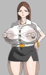 big_breasts female large_breasts milf original original_character tight_clothing tight_fit