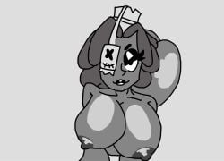 1futa1girl big_ass big_balls big_cock big_penis black_and_grey black_and_white brawl_stars charlie_(brawl_stars) cum cum_in_ass cum_in_breasts cum_in_pussy fapping futanari gif jelly_bread_ juju_(brawl_stars) masturbation sound sound_effects supercell tagme video white_hair