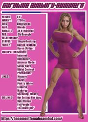 caroline summers from basement wrestling league by entropy