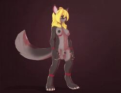 3d albazcythe animal_genitalia animated anthro archidusk athletic athletic_anthro balls biped black_body black_fur black_pawpads black_penis blonde_hair blue_eyes breasts canid canine claws digital_media_(artwork) eyewear felid feline fox fur genitals glasses grey_body grey_fur hair herm hybrid intersex kuuko mammal markings multicolored_body multicolored_fur nipples nude pawpads penis penis_tip pink_body pink_fur pink_nose pussy red_body red_fur red_markings sheath short_playtime stripes tail teeth turntable_(animation) vrchat_model white_body white_claws white_fur white_tail