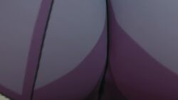 3d animated ass ass_focus ass_shake bare_shoulders blue_hair female from_behind genshin_impact huge_ass jiggle kishi kujou_sara leaning leaning_forward looking_at_viewer looking_back no_sound short_hair short_shorts shorts smile solo video yellow_eyes