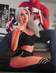 1boy 1boy1girl 1girls 2025 3d black_cat_(insomniac) black_cat_(marvel) blaireymoone coach cosy couple couple_(romantic) couple_love couples curvaceous curvaceous_body curvaceous_female curvaceous_figure curvy curvy_body curvy_female curvy_figure felicia_hardy female hips hourglass_figure insomniac_games kneeling kneeling_female light-skinned_female light-skinned_male light_skin long_stockings love lovers lovers_moment male marvel marvel_comics mask masked masked_male no_sex peter_parker ponytail romantic romantic_couple room sitting smile smiling sofa spider-man spider-man_(insomniac) spider-man_(insomniac_series) spider-man_(series) sportswear stockings superhero superhero_couple superheroine thighs unmasked voluptuous voluptuous_female waist wholesome