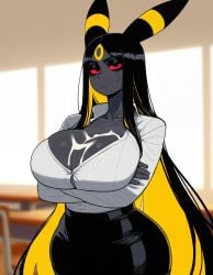 1girls ai_generated anthro big_ass big_breasts curvaceous curvy curvy_figure female female_only huge_ass huge_breasts pokemon pokemon_(species) request solo thick_thighs umbreon voluptuous voluptuous_female wide_hips