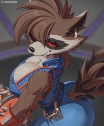 1girls anthro ass big_breasts breasts cleavage clothed clothing cooliehigh female female_focus female_only fur furry genderbent genderswap_(mtf) guardians_of_the_galaxy marvel marvel_rivals rocket_raccoon rocket_raccoon_(marvel_rivals) rule_63 tail