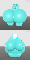 3d anus ass big_ass big_breasts block breasts cyan_body cyan_skin diamond_block giant_breasts huge_butt hyper miljkfarts minecraft roblox roblox_studio weird