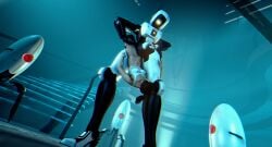 2girls 3d chell dominant_female glados glados_(humanoid) lesbian_sex portal_(series) scissoring sex suspect_nine tagme technophilia turret_(portal) yuri