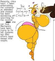 animatronic anthro big_ass big_booty dark-skinned_male edit five_nights_at_freddy's flies_for_smell fly smegma smell smelly_cock straight toy_chica_(fnaf) varix