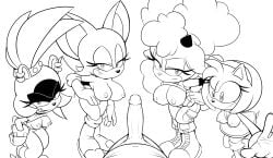 1girls 4girls amy_rose anthro anthro_female areolae breasts breasts_out clothes_pull erection fivesome foursome furry furry_female guillion_(toshkarts) guillynsfw huge_breasts lanolin_the_sheep looking_at_penis looking_at_viewer male_pov mobian_(species) penis rouge_the_bat sega shirt_lift sonic_(series) sonic_the_hedgehog_(comics) sonic_the_hedgehog_(idw) sonic_the_hedgehog_(series) surge_the_tenrec