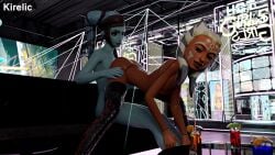 16:9 aayla_secura ahsoka_tano alien blue_body blue_skin duo female female/female furniture hi_res ice kirelics lekku_(anatomy) lips nude orange_slice sitting sofa star_wars star_wars:_the_clone_wars togruta twi'lek widescreen