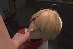 3d androgynous animated blonde_hair blowjob blue_eyes erection esk fellatio large_penis leo_kliesen oral penis pov short_hair source_filmmaker tekken