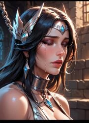 ai_generated blowjob bluewerewolf captured chains cum double_penetration fucked_from_behind gangbang goblin goblins irelia_xan league_of_legends slave squirting