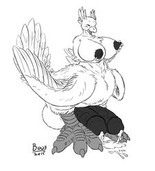 1futa 2015 anthro areolae avian balls big_feet bird bird_taur boo3 breasts cum cum_from_nipple_play cumshot diphallia diphallism echoen ejaculation erect_nipples erection feral furry futa_only futanari greyscale hands-free handsfree_ejaculation hyper hyper_balls hyper_breasts hyper_penis intersex monochrome multi_genitalia multi_penis nipple_play nipples nude penis simple_background solo white_background