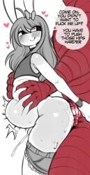 <3 1boy 1futa absurd_res animate_inanimate ass blush dialogue ear_ribbon english_text femboy feminine_male from_behind from_behind_position futa_on_male gangle_(the_amazing_digital_circus) girly glitch_productions heavy_blush height_difference jax_(the_amazing_digital_circus) long_hair looking_back male male_focus penetration penetration_from_behind rabbit rabbit_ears saltyxodium sex side_view smile speech_bubble standing standing_sex stomach_bulge the_amazing_digital_circus thick_ass thick_thighs white_background