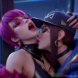 2girls ai_generated akali animated clothed_sex edited evelynn girls_only google_gemini grok grok_imagine k/da_akali k/da_evelynn k/da_series kissing league_of_legends mikey-rg97 on_bed passionate_kiss riot_games sound tagme video yuri