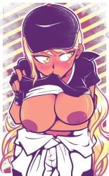 1girls blush breasts female kawana_tsubasa n0valove presenting_breasts tagme the_hundred_line_-last_defense_academy-