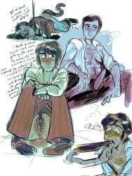 al_pacino collar cuntboy cuntboy_with_breasts depriviolent dog_day_afternoon gun_in_mouth gunplay intersex leash michael_corleone partially_clothed petplay revealing_pussy self_harm_scars sonny_wortzik strap-on the_godfather transmasc