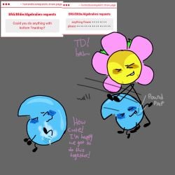 battle_for_dream_island bfb bfdi blush blush_lines blushed_face blushing blushing_female cum_drip cum_in_pussy cum_in_water cum_inside cumming_in_pussy dialogue digital_art digital_drawing digital_drawing_(artwork) digital_media digital_media_(artwork) digital_painting_(artwork) doggy_style doggystyle eyes_closed facial_crest flower_(bfdi) futa_on_female futa_with_female futanari hands_on_wall moaning_name non-human object_show object_shows one_eye_closed one_leg_up osc pussy pussy_focus quiet_sex sex_from_behind teardrop_(bfdi) text unusual_anatomy unusual_genitalia unusual_penis vaginal vaginal_insertion vaginal_penetration vaginal_sex