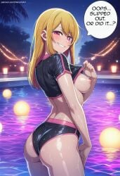 1girls adult_female ai_generated anime_girl ass blonde_hair blush blushing_at_viewer blushing_female boobs breasts butt curvy curvy_body curvy_female curvy_figure cute digital_art excited fanart female female_focus horny hoshino_ruby medium_breasts naked naked_female narumiart nipples nude nude_female oshi_no_ko patreon sexy sexy_body sexy_pose showing_ass showing_breasts speech_bubble swimming_pool swimsuit swimwear tits undressing wet wet_body wet_skin white_body white_skin