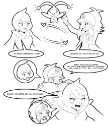 ahegao anilingus arezu_(pokemon) ass_grab ass_worship body_swap curvy_female deep_rimming drooling eating_ass face_in_ass female_only femdom hilda_(pokemon) huge_ass manaphy mrff25 open_mouth pokemon pokemon_bw pokemon_legends:_arceus rimjob rimming saliva shocked thick_thighs tongue_in_anus tongue_out yuri