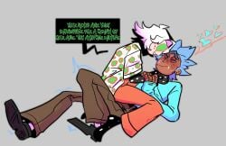 breathplay choking depriviolent fan_character fully_clothed rick_and_morty rick_sanchez yumeshipping