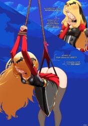 bondage cynthia_(pokemon) hanging_wedgie helpless humiliation midra panties pokemon pokemon_dppt red_panties wedgie
