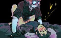 al_pacino cuntboy cuntboy_on_cuntboy cuntboy_with_breasts depriviolent intersex partially_clothed pegging self_harm_scars strap-on transmasc yumeshipping