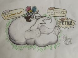 animal_crossing bigger_prey digestion digestion_noises ellie_(animal_crossing) huge_ass huge_breasts petri_(animal_crossing) scientist smaller_pred soft_vore struggling struggling_prey unwilling unwilling_prey unwilling_vore vore vore_belly