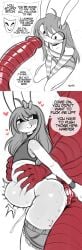 comic dialogue female futanari gangle_(the_amazing_digital_circus) jax_(tadc) jax_(the_amazing_digital_circus) post-transformation saltyxodium the_amazing_digital_circus trans_woman
