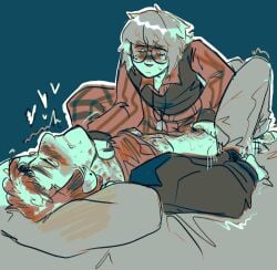 al_pacino bruises choking crying_with_eyes_open cuntboy cuntboy_with_breasts depriviolent fan_character fingering hand_in_pants hickeys intersex partially_clothed transmasc yumeshipping