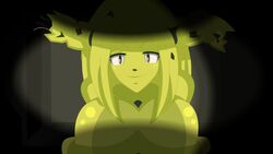 1girls animatronic breasts female five_nights_at_freddy's five_nights_in_anime fur looking_at_viewer mairusu-paua mechanical rabbit rabbit_ears robot rule_63 smile solo springtrap springtrap_(fnaf) springtrap_(fnia)